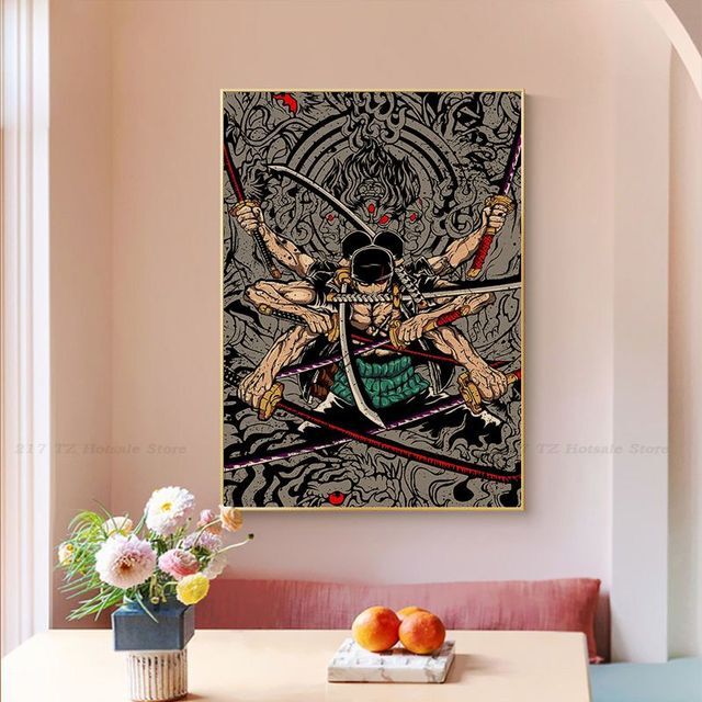 Poster Rononoa Zoro Le style des trois épées