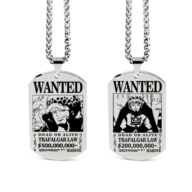 Collier One Piece Wanted Tarafalgaw Law