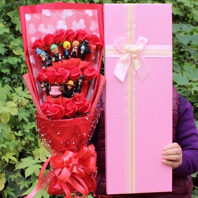 Bouquet de fleurs Rose Cadeau Noël One Piece