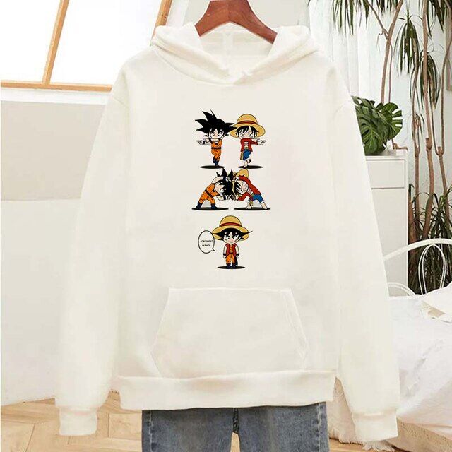 Hoodie One Piece Goku Et Luffy