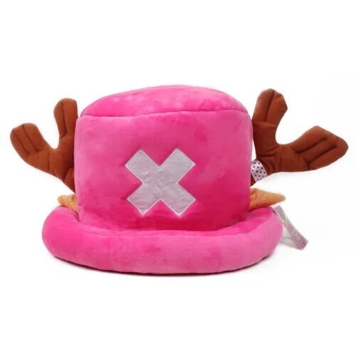Chapeau Chopper Rose Peluche - Avec Bois de Renne