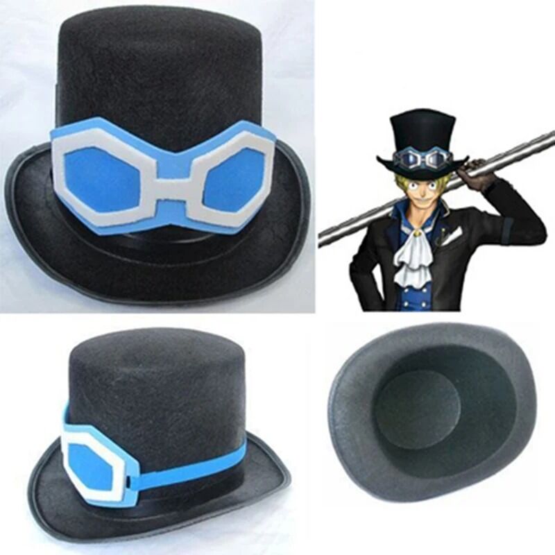 Chapeau Sabo Cosplay - Noir et Plat - One Piece