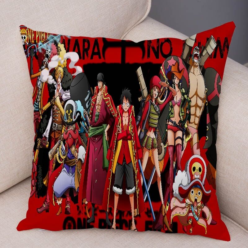 Coussin One Piece Équipage de Chapeau de Paille Enchanté