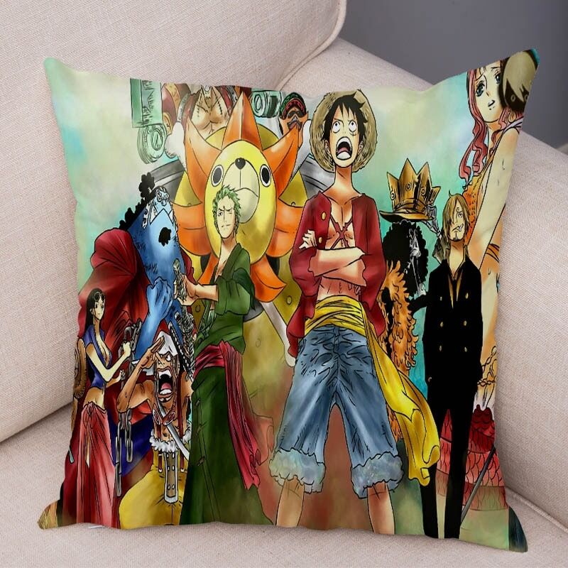 Coussin One Piece Équipage de Chapeau de Paille Kawaii